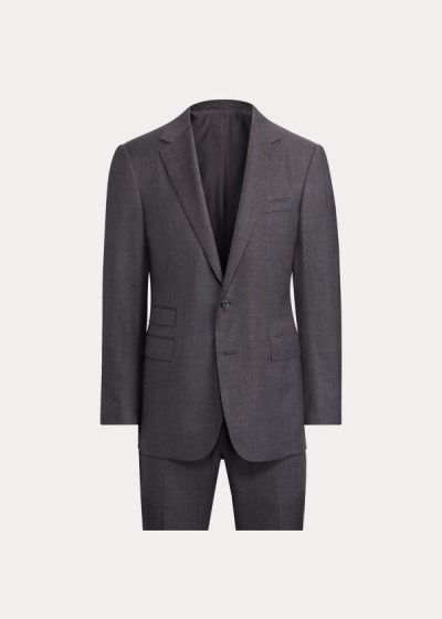 Men's Ralph Lauren Gregory Wool Sharkskin Suits | 429137MKO